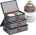 Large Capacity China Storage Containers Hard Shell Plate Storage Containers, Kitchen Packing Moving Boxes for Dishes