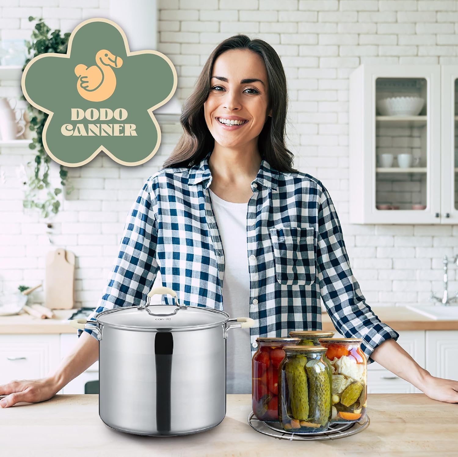 Can-IT Series Stainless Steel Canning Pot Set. Includes Canning Rack, Tongs, Jar Lifter, Funnel, Wrench, Lid Lifter