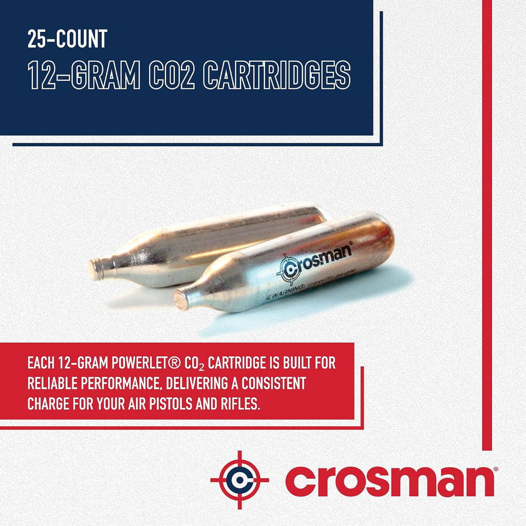 2311-N 25-Count 12-Gram CO2 Cartridges For Air Rifles And Air Pistols | 10-Round Rotary Design - Replacement Magazine