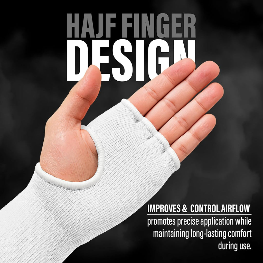 Boxing Hand Inner Gloves - Quick Elasticated Hand Wraps, Fist Protection for MMA, Muay Thai, Kickboxing, Martial Arts