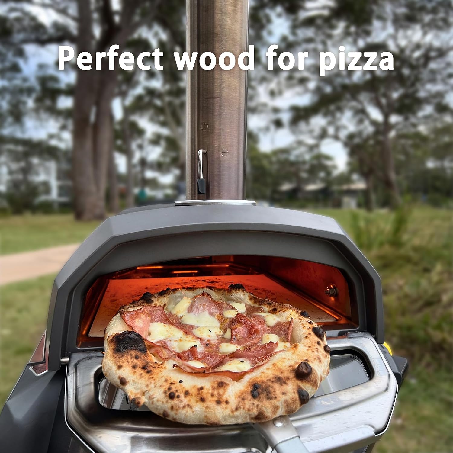 Pizza Oven & Cooking Wood – Mini Kiln-Dried Oak, 6-Inch Logs, 15lb Box – Bark-Free Firewood for Ooni, Gozney, Solo