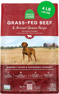 Ancient Grains Dry Dog Food, Grass-Fed Beef Kibble, 4lb Bag