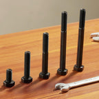 M12x1.75 x 35mm Hex Head Screws Bolts, 12.9 Grade Alloy Steel, Hexagon Head Bolts, Black Oxide Finish, Full Thread, Quantity 8