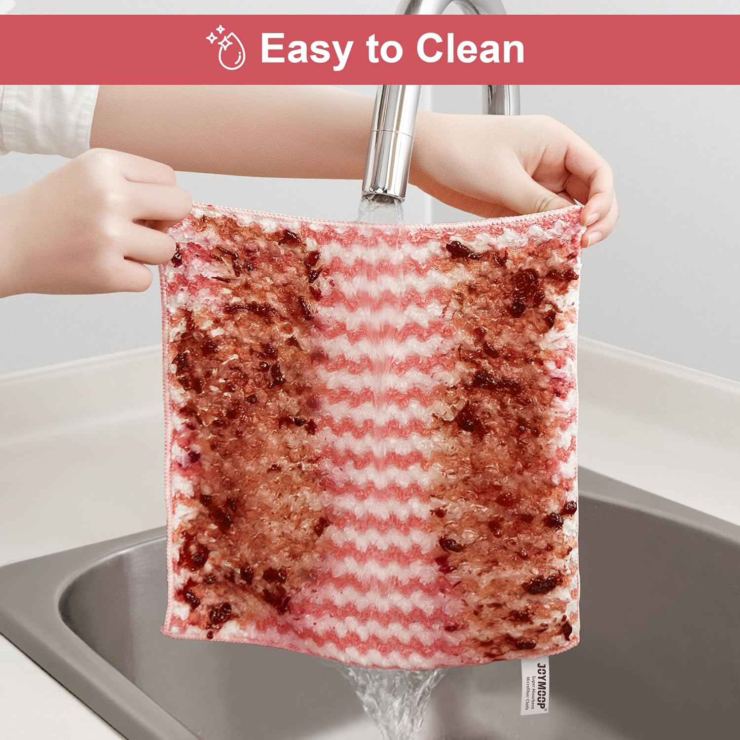 18 Pack Microfiber Cleaning Cloth, Kitchen Towels for Dish Drying Washing, Absorbent Streak Free Lint Free Rags for