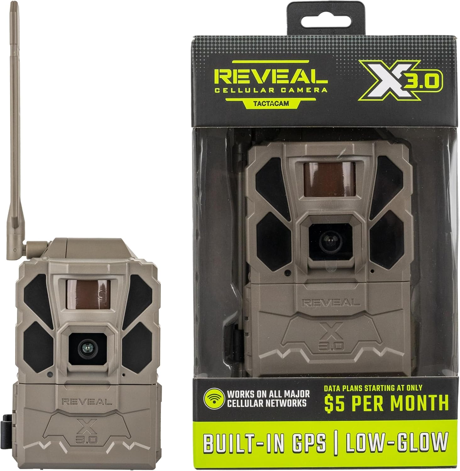 Reveal X 3.0 Cellular Trail Camera, Night Vision, Waterproof | 4K photo, 1080p video; auto-connect multi-carrier LTE;