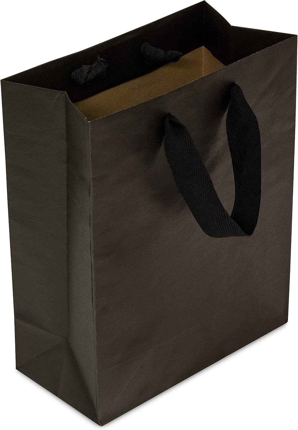 Small Black Gift Bags, 8x4x10 Retail Bags, 50 Pack