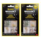 Mount Multipurpose Gel Tape Squares, Double-Sided Removable Mounting, 2-Inch Clear Squares, 16 Total (2 Packs of 8)