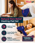 Ice Pack for Back Pain Relief | 2 Pack Reusable Lower Back Wrap for Hot or Cold Therapy | Relief for Lower Lumbar