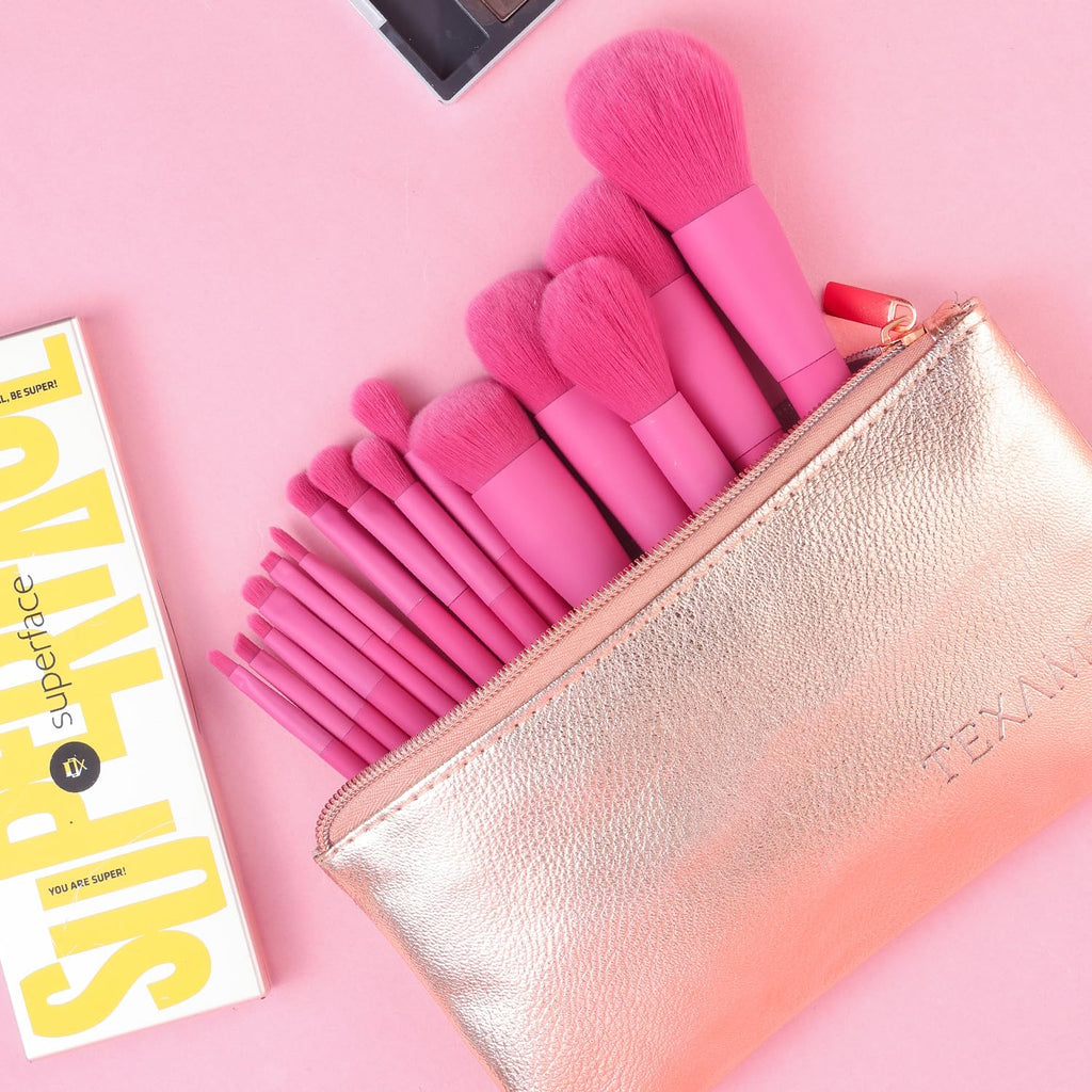 Makeup Brush Set, 15 Piece Quality Makeup Brushes, Premium Synthetic Make Up Brushes for Foundation Powder Blush
