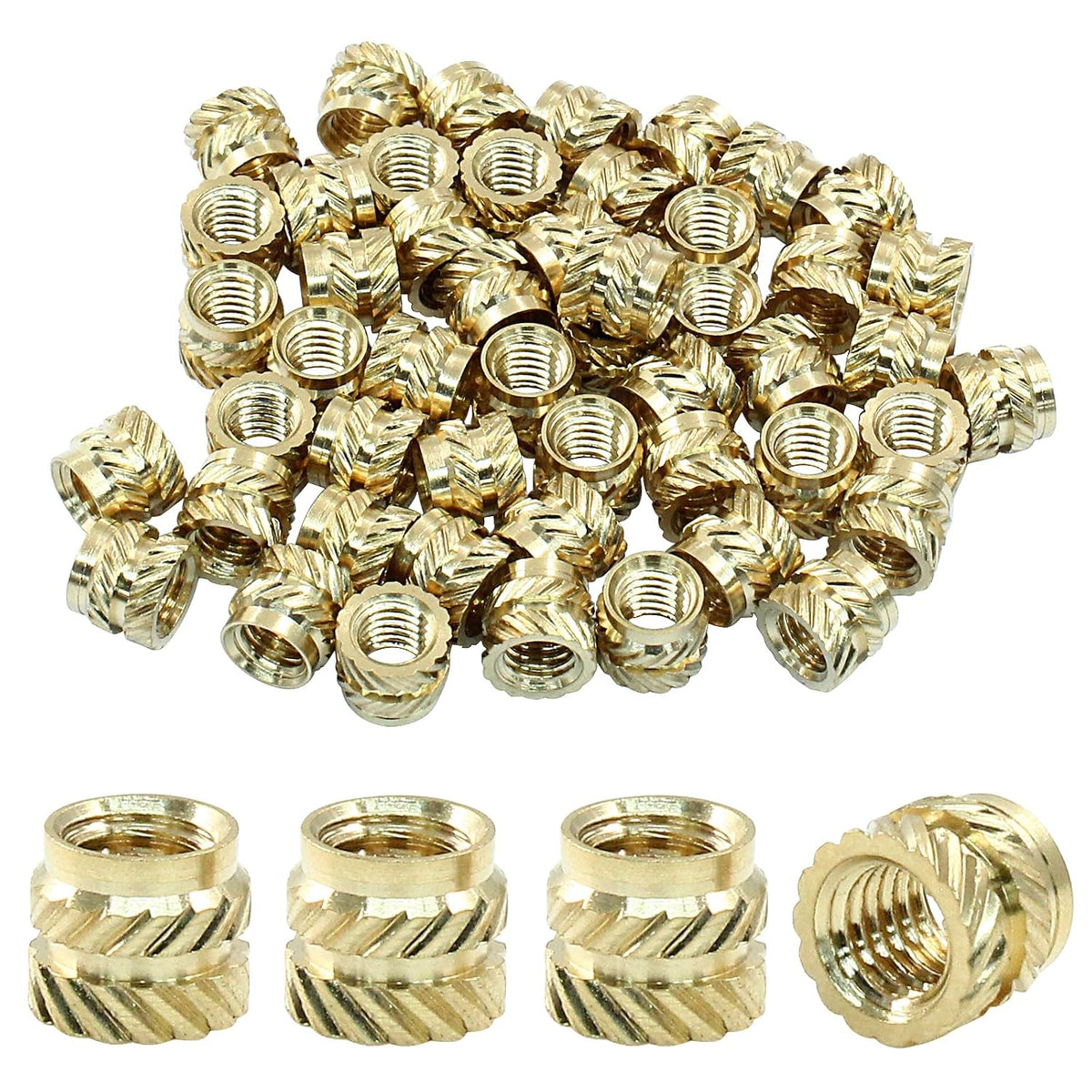 50 Pcs M5x6x7 Threaded Inserts, Heat Set for 3D Printing