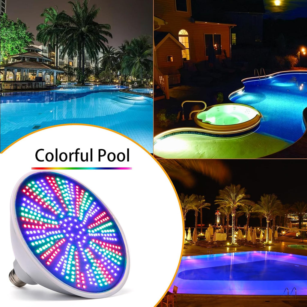 12V 50W LED Color Changing Pool Lights for Inground Pool, Swimming Pool Light Bulb with Remote, E26 Replacement