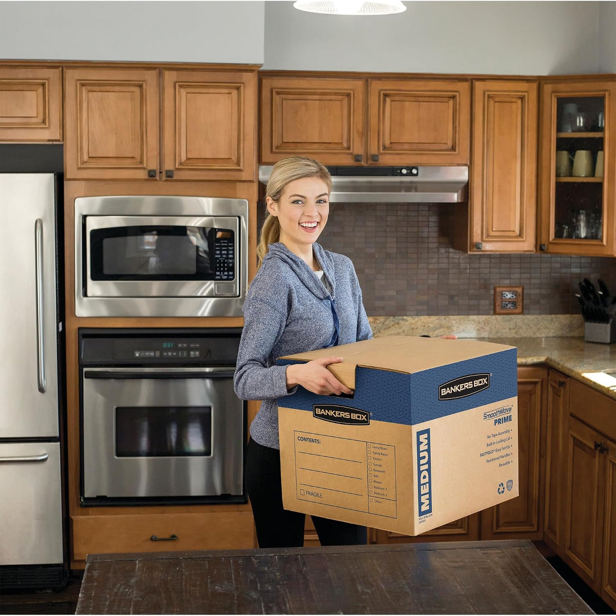 8-Pack Medium Prime HD Moving Boxes with Reinforced Handles