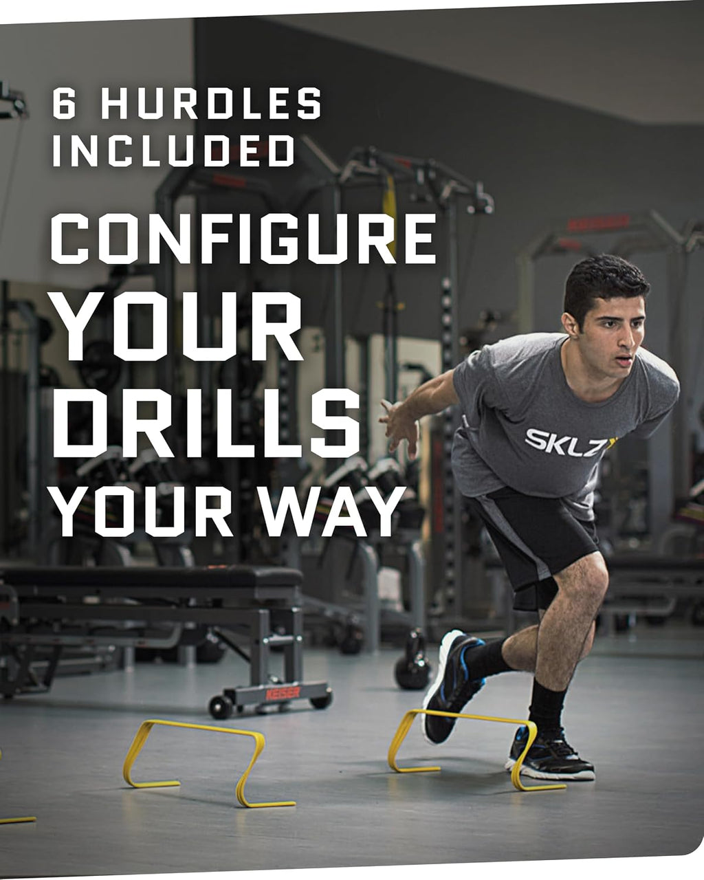 6X Ultra Durable Agility Hurdles - for Athletes of All Skill Levels,6pk of 6-in Tall Hurdles,Bright Yellow Color,Made