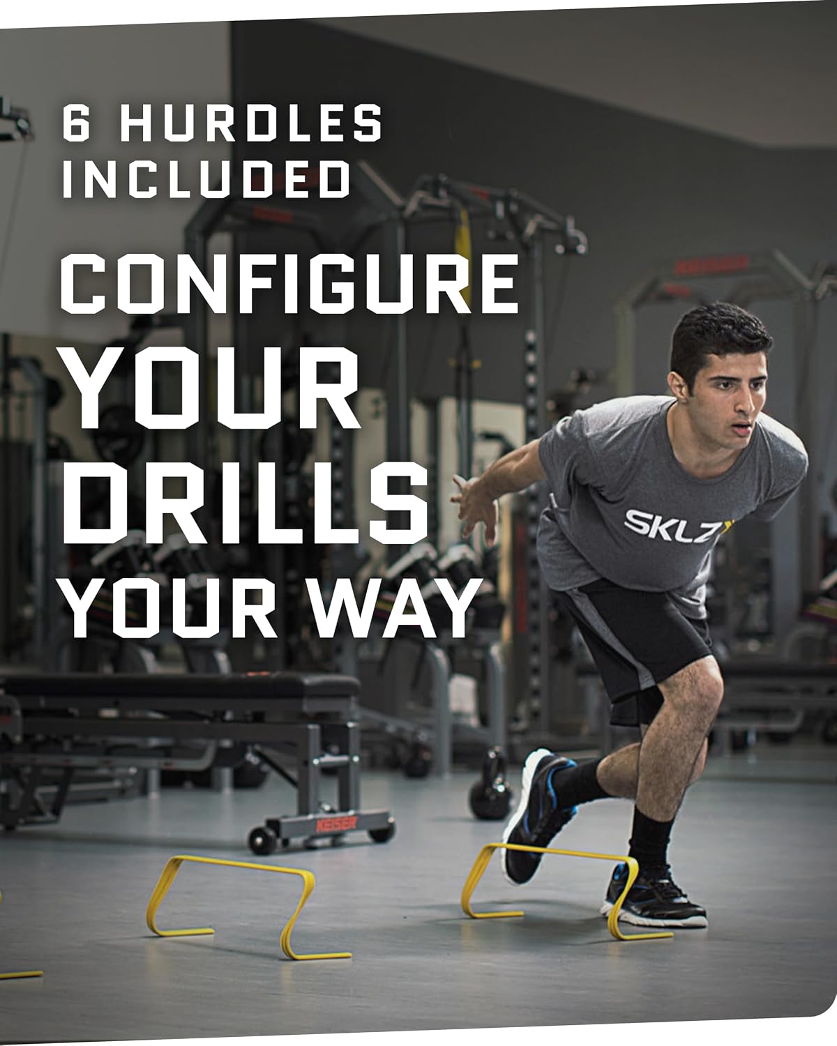 6X Ultra Durable Agility Hurdles - for Athletes of All Skill Levels,6pk of 6-in Tall Hurdles,Bright Yellow Color,Made