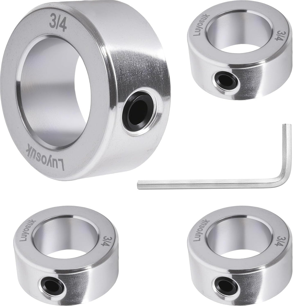 4pcs 3/4" bore Shaft Collar,Zinc Plated Set-Screw Shaft Collars