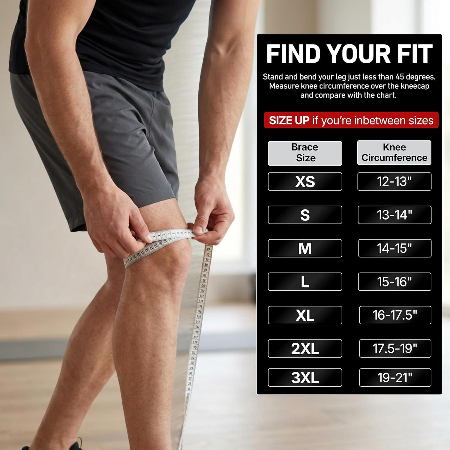 Knee Brace Support with Side Stays, Compression Knee Sleeve & Cross Straps for Patellar Tendon Support, Tendonitis