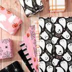 105 Sheets Halloween Tissue Papers 7 Designs Pink Orange Black Wrapping Paper Ghost Pumpkin Spider Web Decorative Art