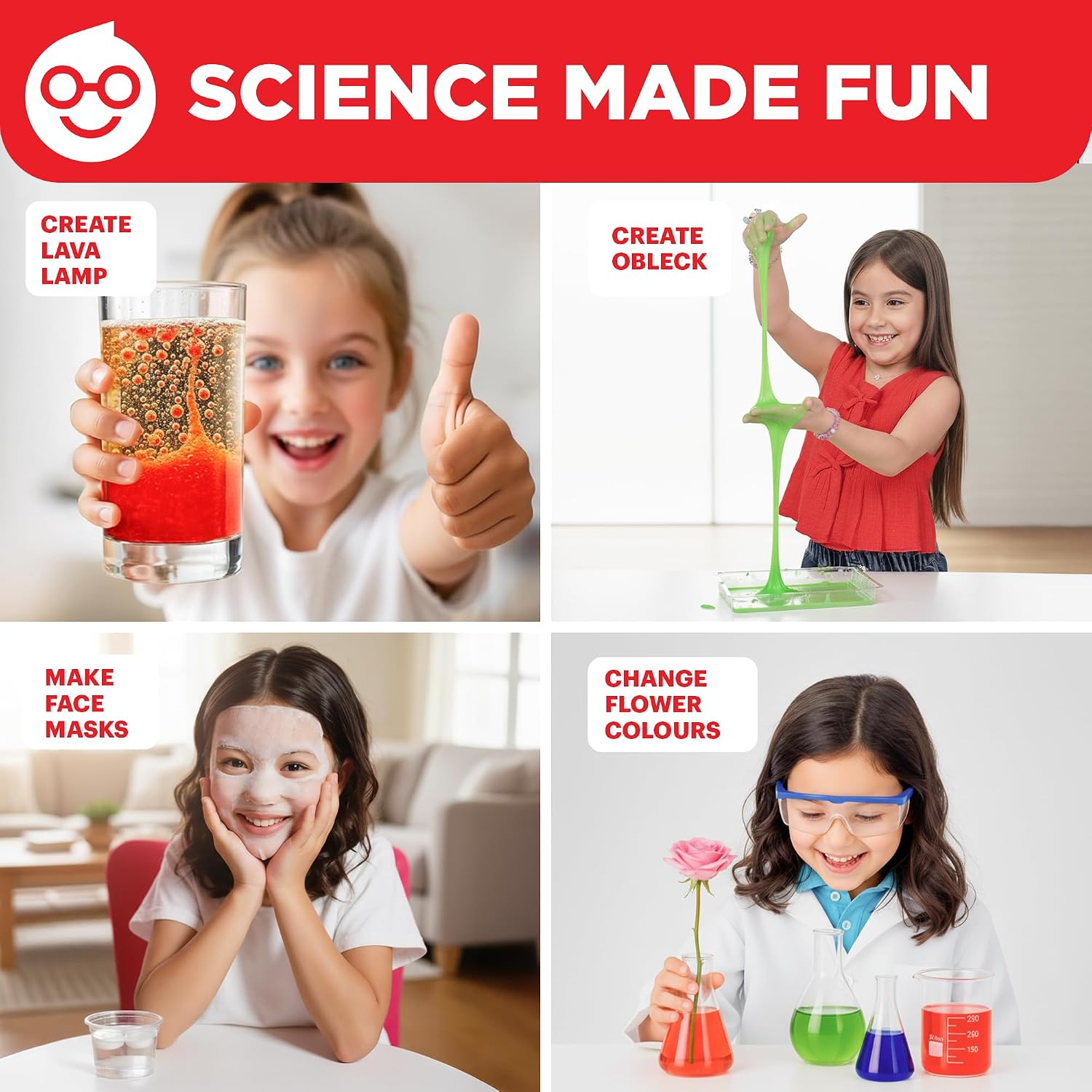 Girls' First Science Experiments Kit for Kids Ages 4+ | Birthday Gift Ideas for Girls 4, 5, 6, 7, 8 Year Olds