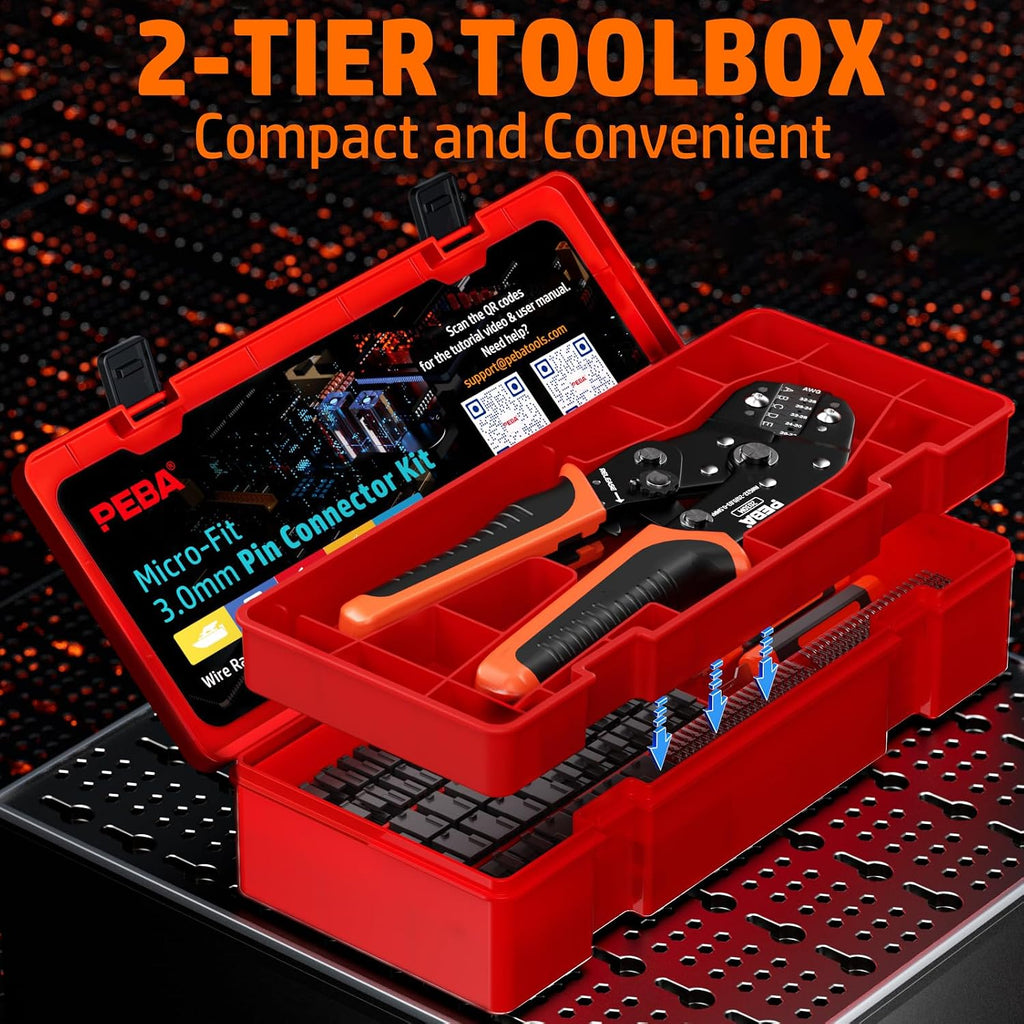 PEBA Micro-Fit 3.0 Crimping Kit Ratcheting Tool 2-10 Circuit