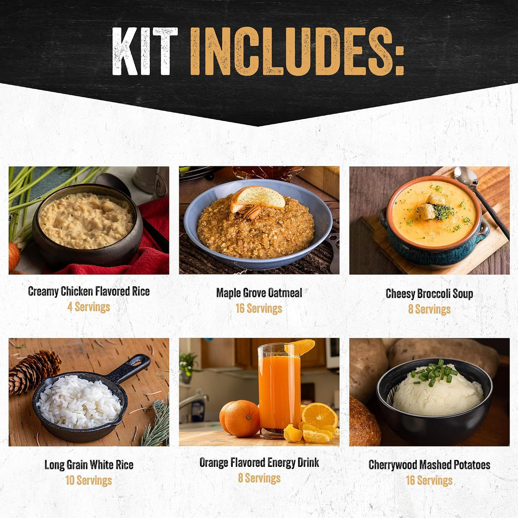 Gluten-Free Food Kit (120 Servings), Gluten-Free Survival Kit, Freeze-Dried Survival Food Storage, Emergency