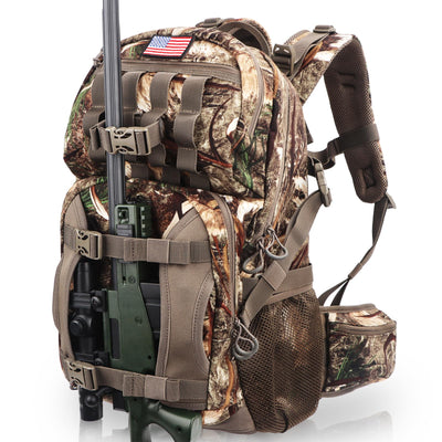 Hunting Backpack for Men, Camo Hunting Pack for Bow & Rifle Carry