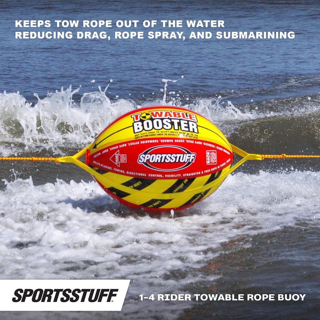 Booster Towable Tube Ball Towable Rope for Lift and Visibility, 60 ft Rope with 4,100 lb Break Strength