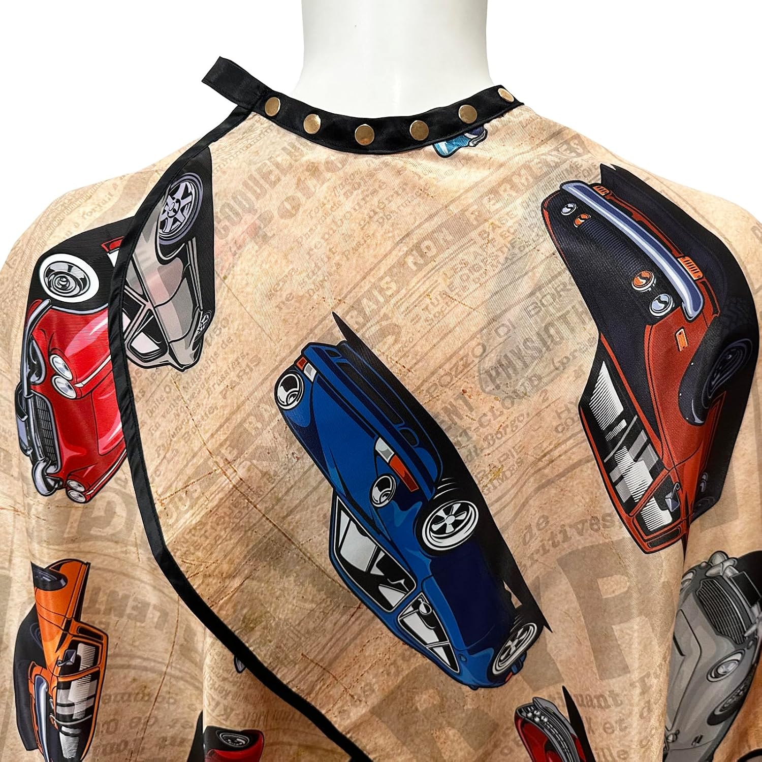 Barber Cape for Men Professional Hair Cutting Salon Cape with Snaps Waterproof Hairdressing Styling Cape Gown Apron