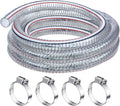 Frienda Flexible Hose Pvc Tubing with Fasteners, 3/4 Inch ID, 6.6 Ft