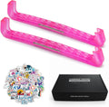 Ice Skate Blade Guards with Center Spring Release - Hockey & Figure Skate Blade Covers for Youth & Adult, Durable