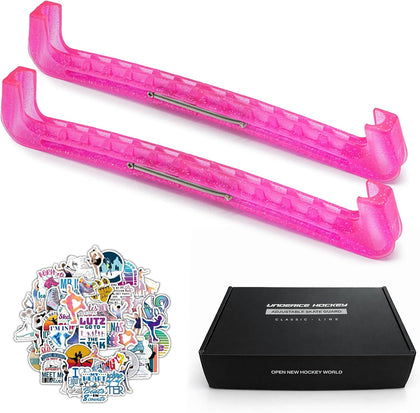 Ice Skate Blade Guards with Center Spring Release - Hockey & Figure Skate Blade Covers for Youth & Adult, Durable