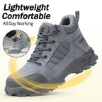 Men's Steel Toe Work Boots, Puncture Resistant, Mid-Ankle