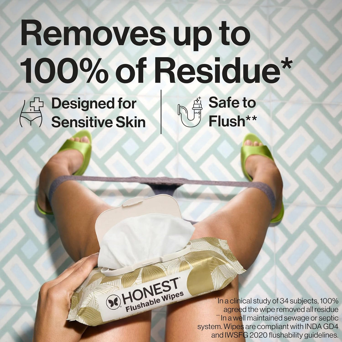 Flushable Wipes, Hypoallergenic, Gilded Wings, 126 Count