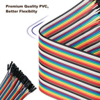 120pcs Multicolored Dupont Wire M-M,M-F,F-F for Breadboard Jumper(20cm/8in)