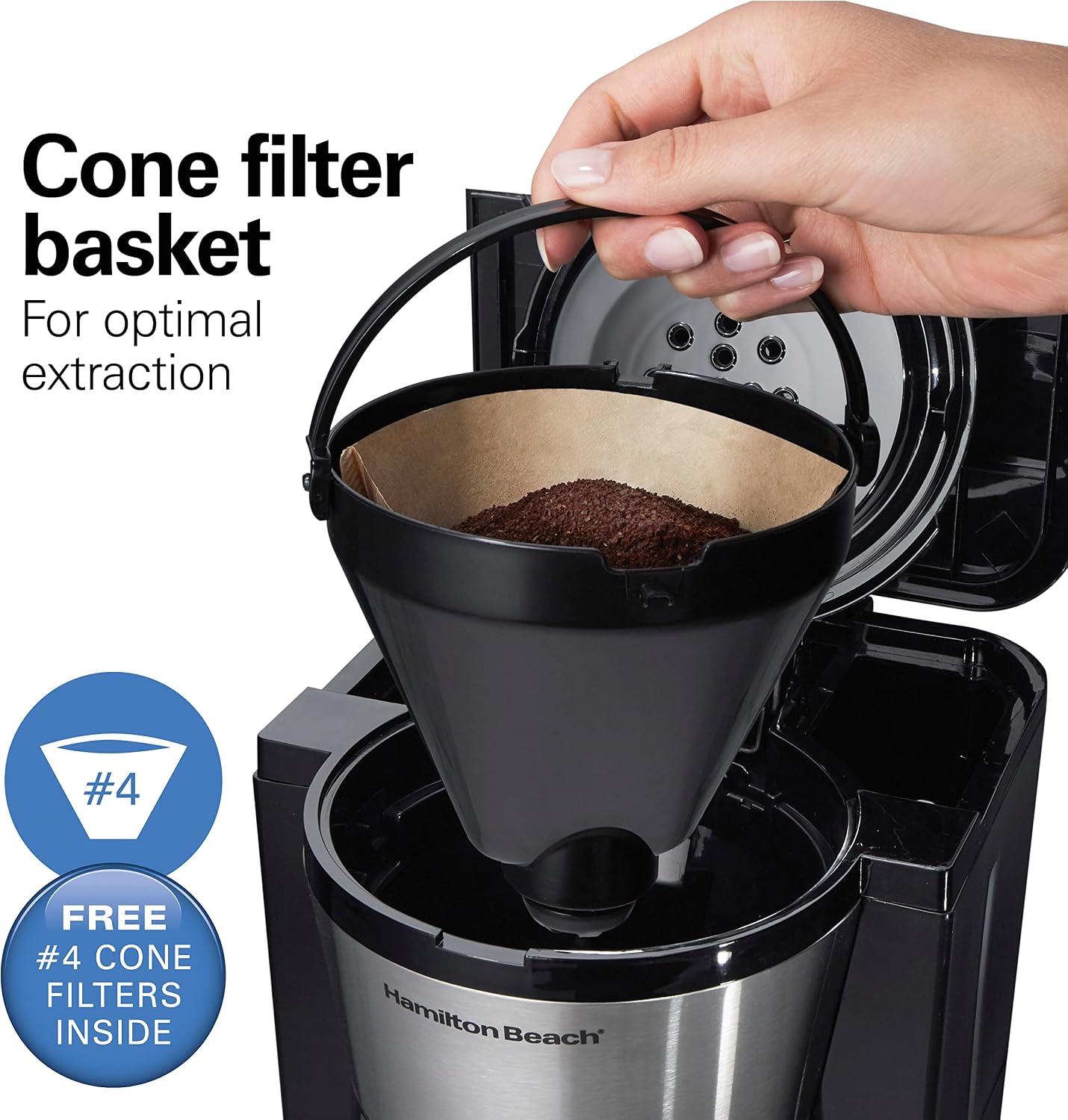 Programmable Drip Coffee Maker with 10 Cup Thermal Carafe | 3 Brewing Options | Auto Shutoff & Pause and Pour |