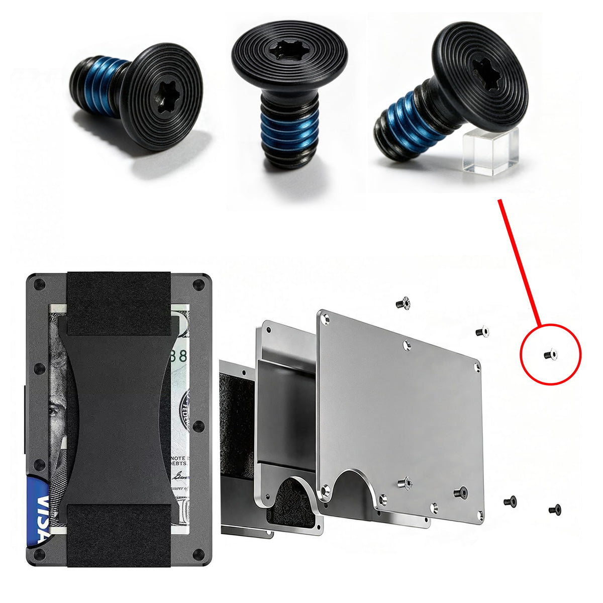 30pcs Screw Replacement for Ridge Wallets and Minimalist Metal RFID Wallets