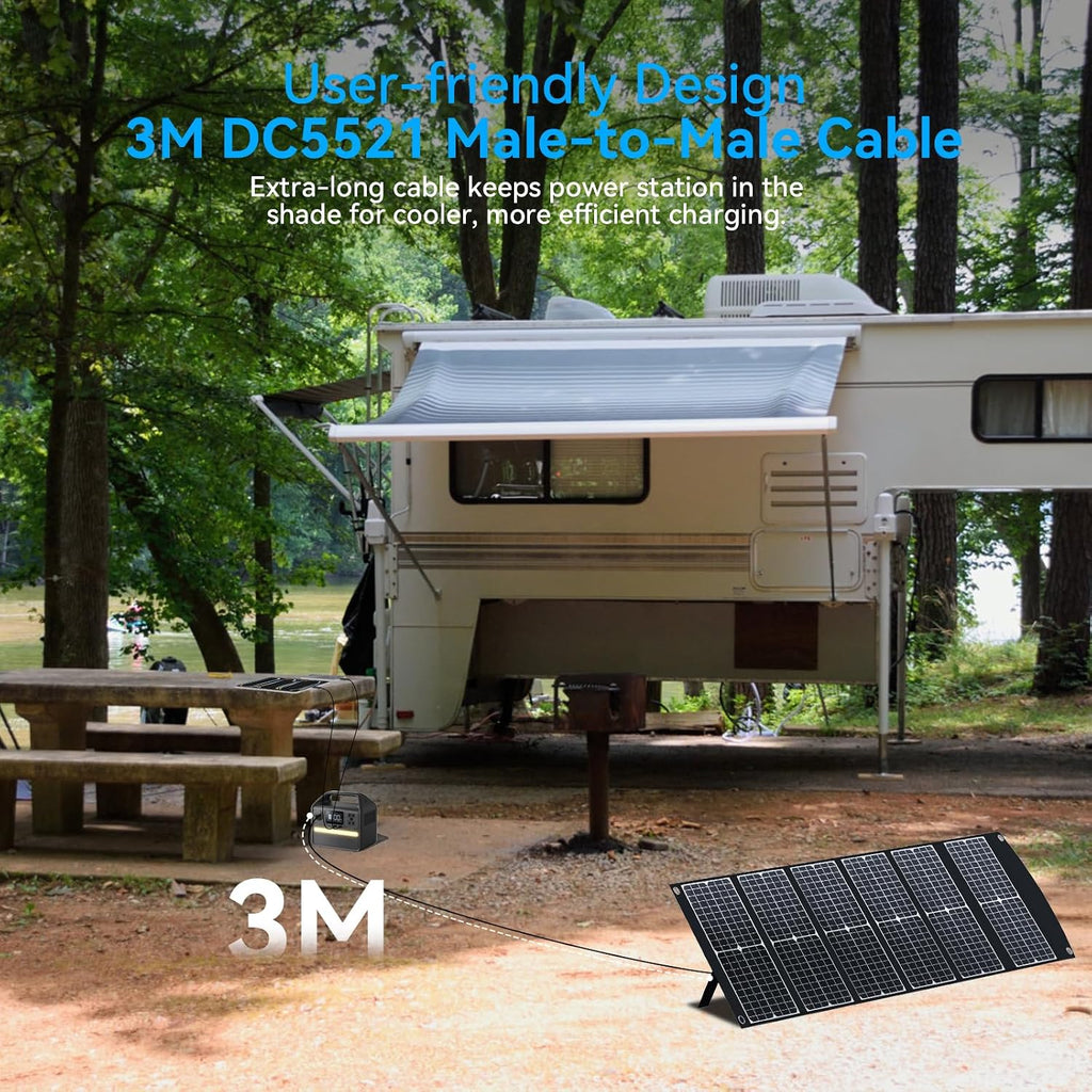 100W Portable Solar Panel CPC Material USB-C PD3.0 & 20V DC XT60 Anderson | Lightweight, Foldable, USB-A/C Fast