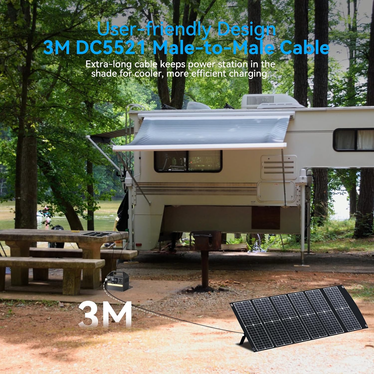 100W Portable Solar Panel CPC Material USB-C PD3.0 & 20V DC XT60 Anderson | Lightweight, Foldable, USB-A/C Fast
