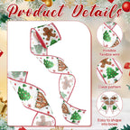 5 Christmas Wired Ribbon 2.5" 30Yard Gingerbread for Xmas Tree DIY