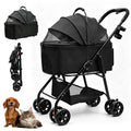 3 in 1 Dog Cat Stroller for Small Pet Up to 25 lbs & 25"
