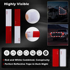 Reflective Tape 2" X 160' Red/White High Intensity DOT-C2 Trailer Reflector Tape Outdoor Waterproof Conspicuity