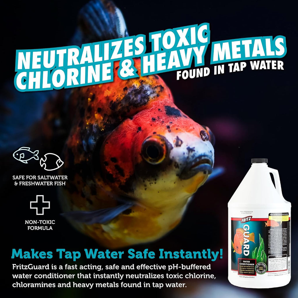 FritzGuard Water Conditioner/Dechlorinator Makes Tap Water Safe for Fresh & Salt Water Aquariums (1-Gallon)