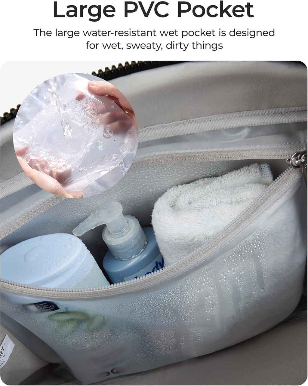 Gym Bag for Women, Duffle Bag for Travel with Wet Pocket, Lightweight Carry on Weekender Duffel, Water Resistant