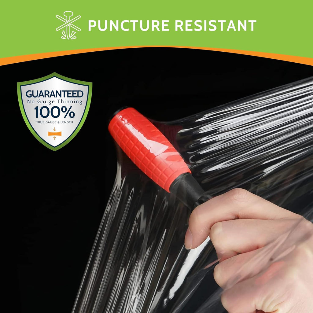 PSBM Cast Hand Plastic Stretch Wrap/Shrink Film 18" x 2000 Ft 60 GA 4 Rolls | Heavy Duty up to 800% Ultimate Stretch