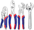 Pliers Set 4-piece Locking Plier Slip-joint Plier Groove Joint Pliers and Adjustable Wrench Home Maintenance Tool Kit