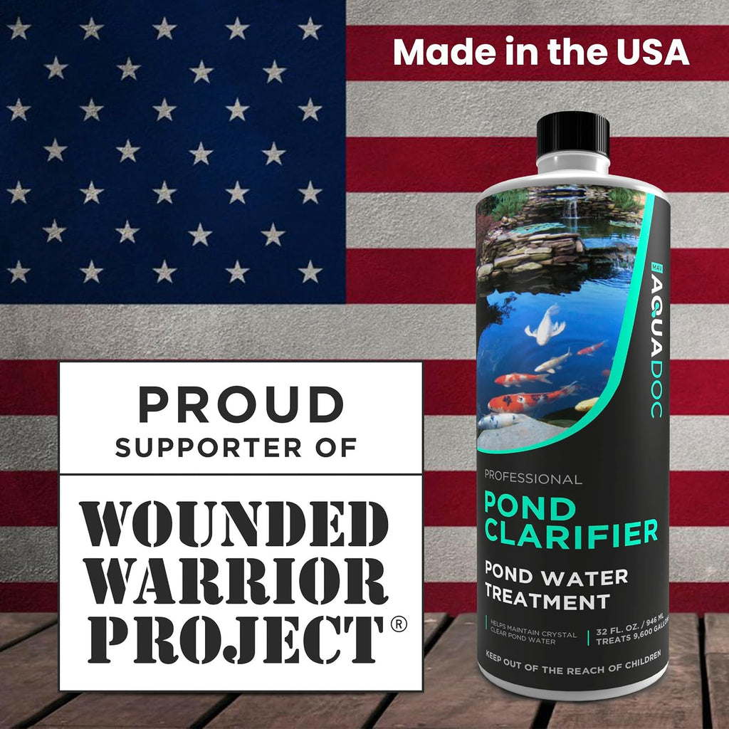 AquaDoc Pond Water Clarifier - Enzyme-Based Treatment for Fish Ponds, 32 oz