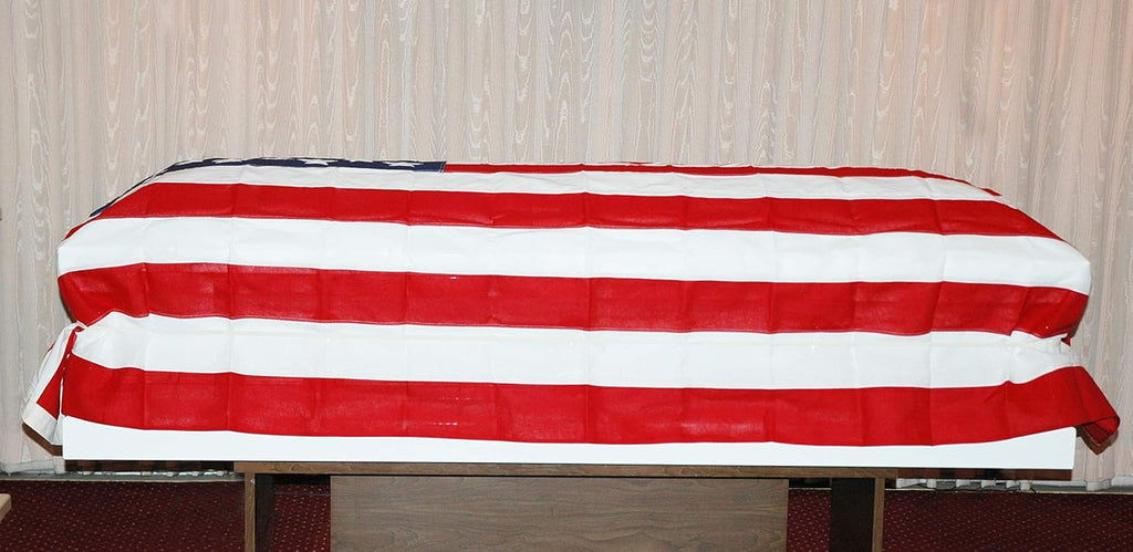 Off White Adult Casket Flag Band for Military Funerals