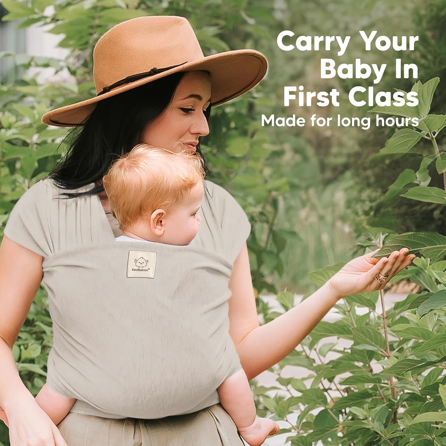 Baby Wrap Carrier, All in 1 Original Baby Carrier (Stone Gray) | Newborn to Toddler Sling, Easy to Wear, Hands Free