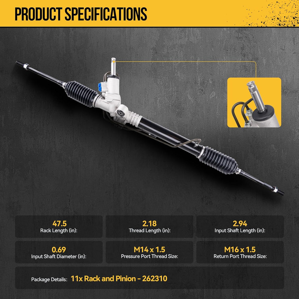 KAC Power Steering Rack, Power Steering Rack and Pinion Assembly Compatible With 2005-2009 Outback/Legacy, 2008-2009 Impreza Replace 262310