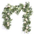 2Pcs 6.5FT Wedding Decor Artificial Flower Eucalyptus Garland