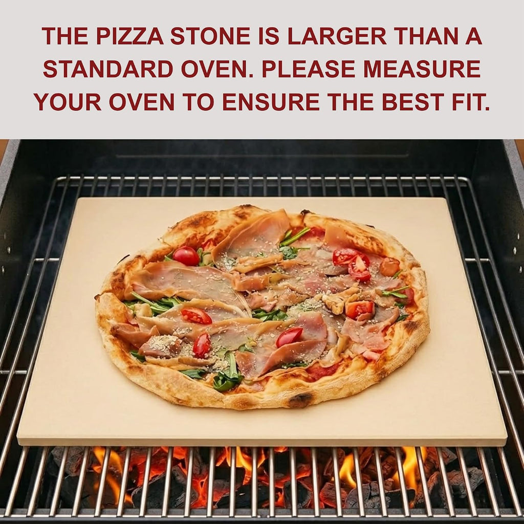 Large Pizza Stone for Oven 22x16 Approx, 21.7"x15.7" Pizza Stone For Grill
